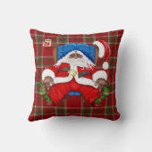 アフリカ系アメリカ人サンタ節クリスマスホリデー クッション (裏面)