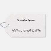 アフリカ系アメリカ人サンタ ギフトタグ (裏面横)