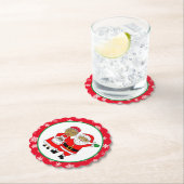 アフリカ系アメリカ人サンタ・クリスマス、クロース夫妻 ペーパーコースター (インサイチュ)