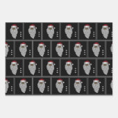 アフリカ系アメリカ人サンタ・クリスマス ラッピングペーパーシート (正面)