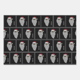 アフリカ系アメリカ人サンタ・クリスマス ラッピングペーパーシート