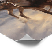 アフリカ系アメリカ人サンタ・トナカイ ポスター (角)