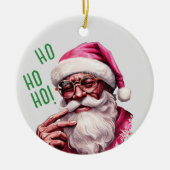 アフリカ系アメリカ人サンタ・パーソナル・キッドのクリスマス セラミックオーナメント (正面)