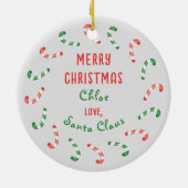 アフリカ系アメリカ人サンタ・パーソナル・キッドのクリスマス セラミックオーナメント (裏面)