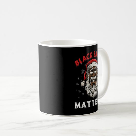 アフリカ系アメリカ人サンタ・ブラック問題クリスマスパージ コーヒーマグカップ (正面右)