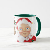 アフリカ系アメリカ人サンタ&ミセス・クロース・クリスマスマグカップ マグカップ (正面右)