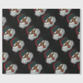 アフリカ系アメリカ人サンタ ラッピングペーパー (フラット)