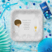 アフリカ系アメリカ人シルバーダマスク ペーパープレート (パーティー)