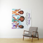 アフリカ系アメリカ人シンガーズの礼拝用スクリプト教会背景 タペストリー (インサイチュ(横))