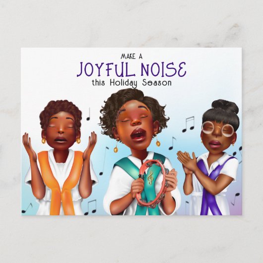 アフリカ系アメリカ人シンガー シーズンポストカード (正面)