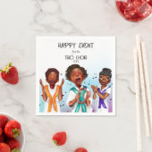 アフリカ系アメリカ人シンガー スタンダードカクテルナプキン (インサイチュ)