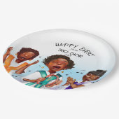 アフリカ系アメリカ人シンガー ペーパープレート (アングル)