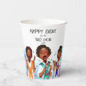 アフリカ系アメリカ人シンガー 紙コップ (裏面)