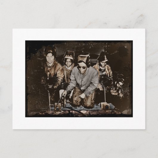 アフリカ系アメリカ人スチールワーカーWWII ポストカード (正面)