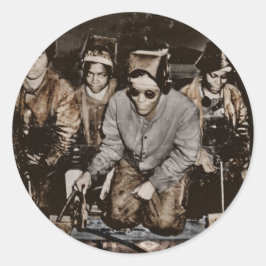 アフリカ系アメリカ人スチールワーカーWWII ラウンドシール