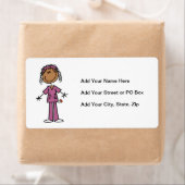 アフリカ系アメリカ人スティックフィギュアナース ラベル (インサイチュ)