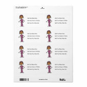 アフリカ系アメリカ人スティックフィギュアナース ラベル (フルシート)