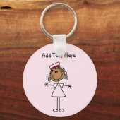 アフリカ系アメリカ人スティックフィギュアTシャツとギフト キーホルダー (正面)