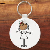 アフリカ系アメリカ人スティックフィギュアTシャツとギフト キーホルダー (正面)