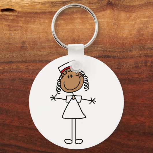 アフリカ系アメリカ人スティックフィギュアTシャツとギフト キーホルダー (正面)