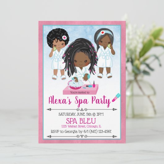 アフリカ系アメリカ人スパパーティの招待状 招待状 (スタンド正面)