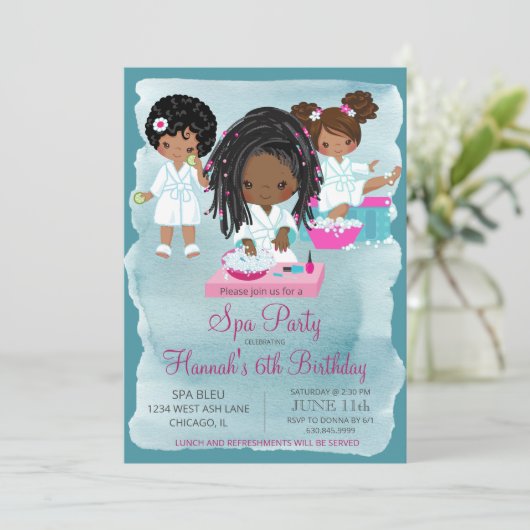 アフリカ系アメリカ人スパパーティの招待状 招待状 (スタンド正面)