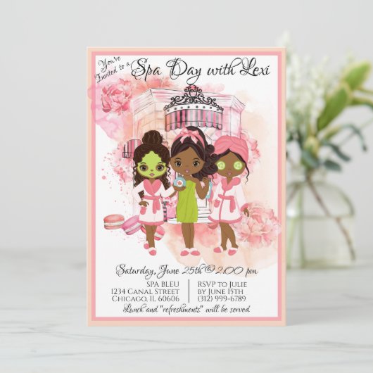 アフリカ系アメリカ人スパパーティの招待状 招待状 (スタンド正面)