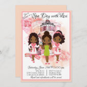 アフリカ系アメリカ人スパパーティーの招待状 招待状 (正面/裏面)