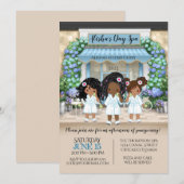 アフリカ系アメリカ人スパパーティーの招待状 招待状 (正面/裏面)