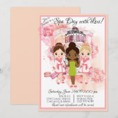 アフリカ系アメリカ人スパパーティーの招待状 招待状 (正面/裏面)