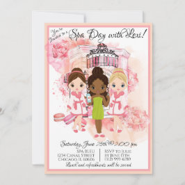 アフリカ系アメリカ人スパパーティーの招待状 招待状