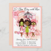 アフリカ系アメリカ人スパパーティーの招待状 招待状 (正面/裏面)