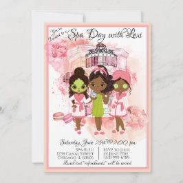 アフリカ系アメリカ人スパパーティーの招待状 招待状