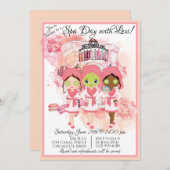 アフリカ系アメリカ人スパパーティーの招待状 招待状 (正面/裏面)