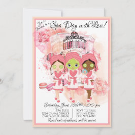 アフリカ系アメリカ人スパパーティーの招待状 招待状