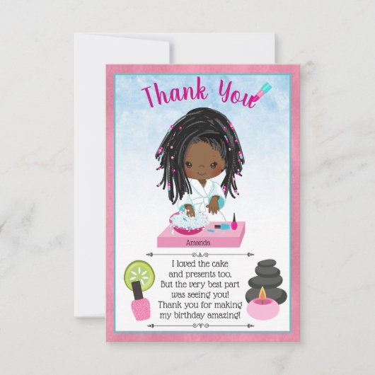 アフリカ系アメリカ人スパパーティーサンキューカード サンキューカード (正面)