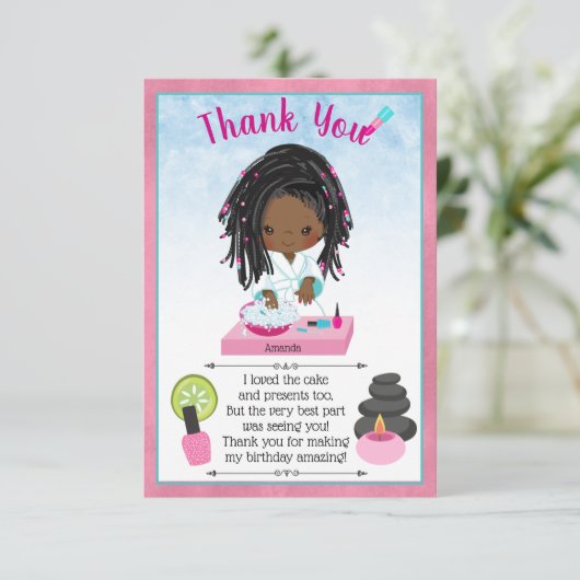 アフリカ系アメリカ人スパパーティーサンキューカード サンキューカード (スタンド正面)