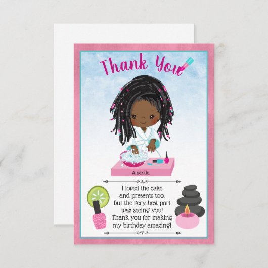 アフリカ系アメリカ人スパパーティーサンキューカード サンキューカード (正面/裏面)