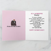 アフリカ系アメリカ人スーツ牧師の父の日 カード (内部)