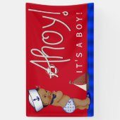 アフリカ系アメリカ人セーラー航海のベビーシャワー 横断幕 (縦)