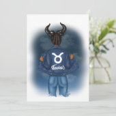 アフリカ系アメリカ人タウロスのサイン誕生日パーティー 招待状 (スタンド正面)