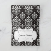 アフリカ系アメリカ人ダマスク サンキューカード (内部)