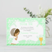 アフリカ系アメリカ人ダマスク サンキューカード (スタンド正面)