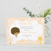 アフリカ系アメリカ人ダマスク サンキューカード (スタンド正面)