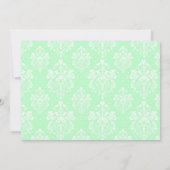 アフリカ系アメリカ人ダマスク サンキューカード (裏面)