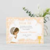 アフリカ系アメリカ人ダマスク サンキューカード (スタンド正面)