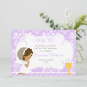 アフリカ系アメリカ人ダマスク サンキューカード (スタンド正面)