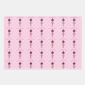 アフリカ系アメリカ人チアリーカスタムダー誕生日 ラッピングペーパーシート (正面2)