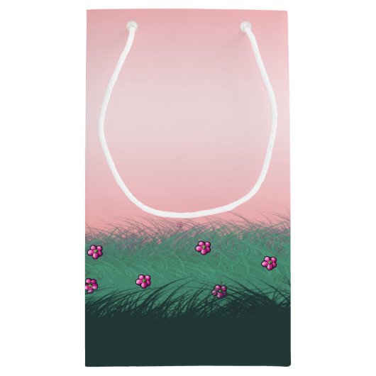 アフリカ系アメリカ人ツインガール スモールペーパーバッグ (裏面)