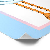 アフリカ系アメリカ人ツインズベビーシャワーバナー ポスター (角)